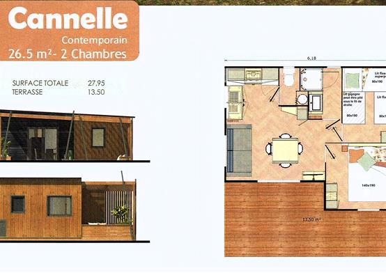 Chalet Cannelle - La Padrelle - Camping Saint Hilaire de Riez